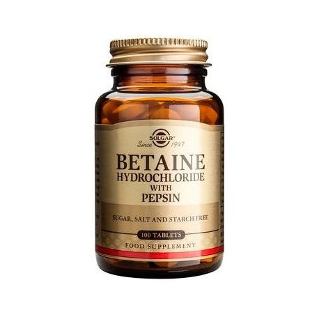 SOLGAR BETAINE HYDROCHLORIDE 100 tabs