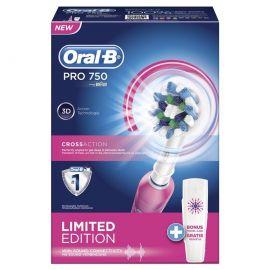Oral-b PRO 750 3D Pink+ΘΗΚΗ ΤΑΞΙΔΙΟΥ