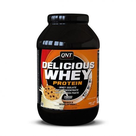QNT DELICIOUS WHEY PROTEIN POWDER COOKIES & CREAM 1kg