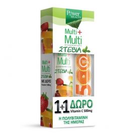 Power Health Multi-Multi με ΣΤΕΒΙΑ 24 ΔΙΣΚΙΑ+C 500mg ΔΩΡΟ