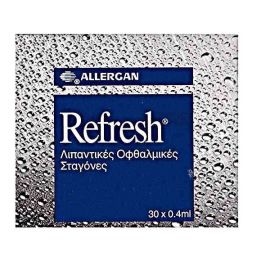 Allergan Refresh Λιπαντικές Οφθαλμικές Σταγόνες 30x0.4ml