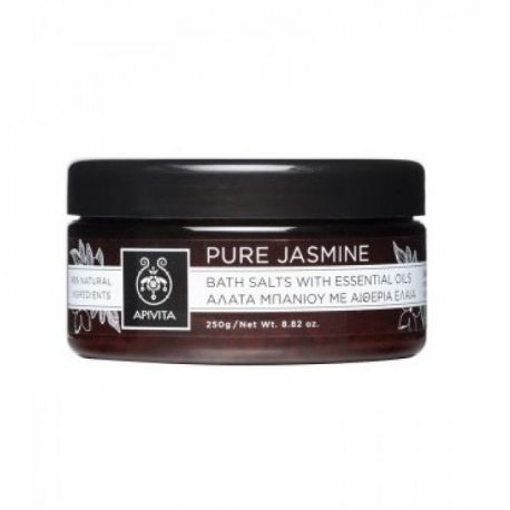Apivita Pure Jasmine Άλατα Μπάνιου με Αιθέρια Έλαια 250gr
