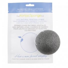 The Simply Konjac Sponge Face Half Ball Black
