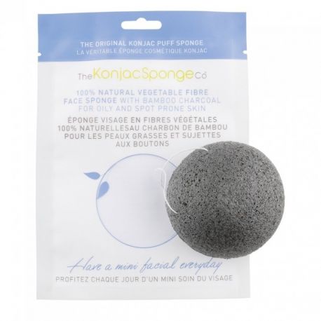 The Simply Konjac Sponge Face Half Ball Black
