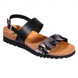 Scholl JADA Sandal Black-Pewter Bioprint F274311140