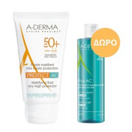 Aderma Protect AC Mat Fluid Spf50+ 40ml ΛΙΠΑΡΑ-ΑΚΜΗ-Promo