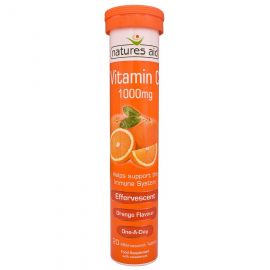NATURES AID Vitamin C 1000mg Effervescent (Orange Flavour) - 20 