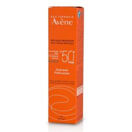 AVENE Solaire Fluid Tinted Dry Touch SPF50 Αντηλιακή Προσώπου για Κανονικό και Μικτό Δέρμα με Χρώμα - 50ml