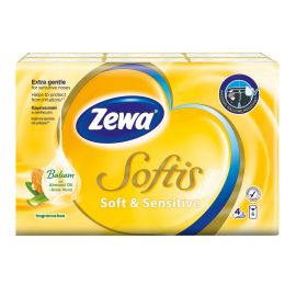 ZEWA Softis Soft & Sensitive Χαρτομάντηλα Τσέπης 4Φ - 6 τεμ.