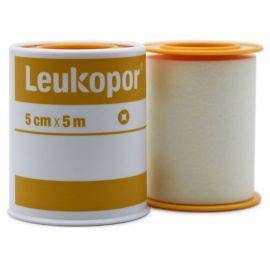 Leukopor 5m x 5cm Υποαλλεργική Αυτοκόλλητη Επιδεσμική Ταινία