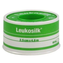 Leukosilk 4.6m x 2.5cm Υποαλλεργική Αυτοκόλλητη Επιδεσμική Ταινία από μετάξι