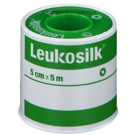 Leukosilk 5m x 5cm Υποαλλεργική Αυτοκόλλητη Επιδεσμική Ταινία από μετάξι