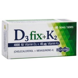 UNIPHARMA D3 fix 4000 IU+Κ2 45 mcg [small BTx60TAB] 60pcs