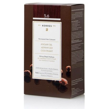 Korres Βαφή Μαλλιών Argan oil advanced colorant RED LIG.BROWN 5.6
