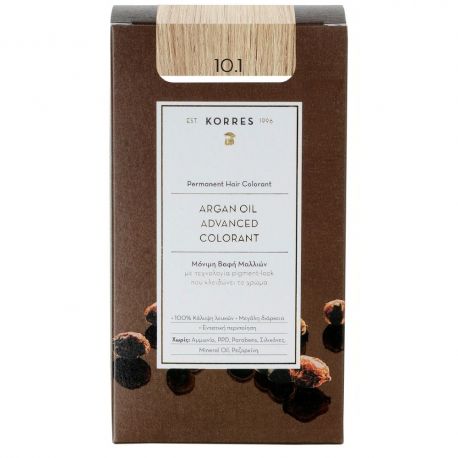 Korres Βαφή Μαλλιών Argan oil advanced colorant ASH BLONDE 10.1