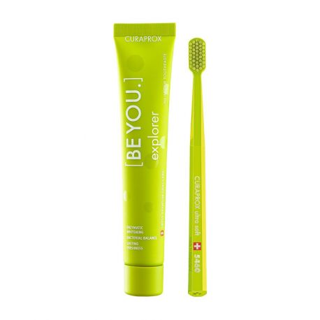CURAPROX BE YOU Explorer SET (πράσινο) – Οδοντόκρεμα 90 ml + Οδοντόβουρτσα CS 5460
