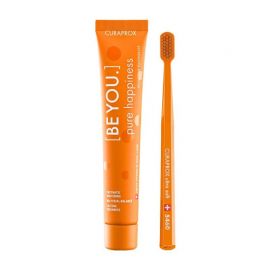 CURAPROX BE YOU Pure Happiness SET (πορτοκαλί) – Οδοντόκρεμα 90 ml + Οδοντόβουρτσα CS 5460