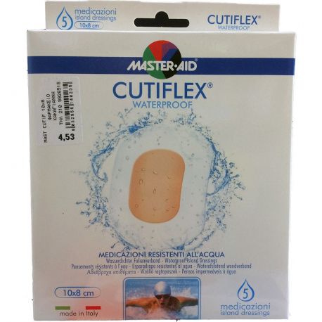 MASTER AID CUTIFLEX (Γάζες αυτοκόλλητες διαφανείς - αδιάβροχες) Cutiflex - 10x8cm (5,6x4) 5τεμ.