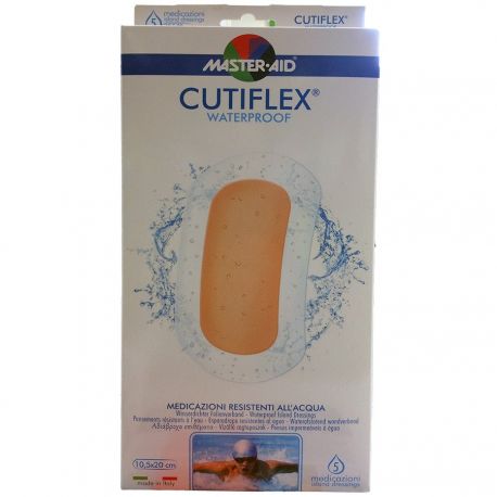 MASTER AID CUTIFLEX (Γάζες αυτοκόλλητες διαφανείς - αδιάβροχες) Cutiflex - 10,5x20cm (6x15,2) 5 τεμ.