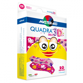 MASTER AID QUADRA 3D (Παιδική κασετίνα) Quadra 3D Girls 20 strip ΣΤΕΝΑ-ΦΑΡΔΙΑ