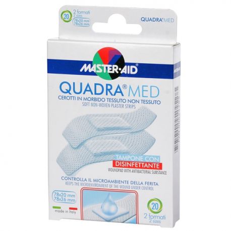 MASTER AID QUADRA MED (Κασετίνες σε λευκό χρώμα) Quadra - 20 strip ΣΤΕΝΑ/ΦΑΡΔΙΑ.