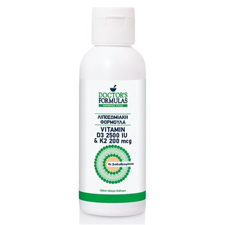 DOCTORS FORMULAS Liposomal VITAMIN D3 2500IU & K2 200mcg 150ml