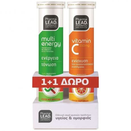 PharmaLead Multi+ Energy 20 αναβράζοντα δισκία + Vitamin C550 20 α