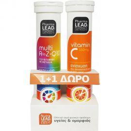 PharmaLead Multi+ A-Z & Q10 20 αναβράζοντα δισκία & Vitamin C 550mg 20 αναβράζοντα δισκία
