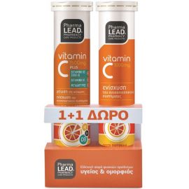 PharmaLead Vitamin C 1500mg 1+1 Δώρο Vitamin C 1000mg, 20 Αναβράζοντα Δισκία Με Γεύση Πορτοκάλι