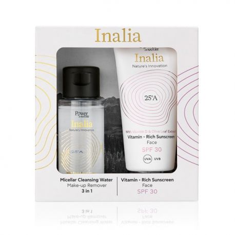 POWER HEALTH Inalia-Vitamin-Rich Sunscreen Cream Face SPF 30, 50ml + Micellar Cleansing Water, 50ml ΔΩΡΟ