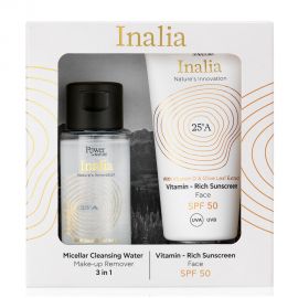 POWER HEALTH Inalia-Vitamin-Rich Sunscreen Cream Face SPF 50, 50ml + Micellar Cleansing Water, 50ml ΔΩΡΟ