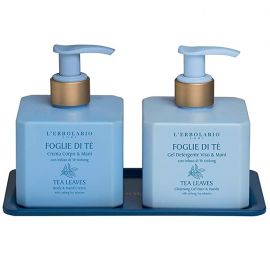 L΄ERBOLARIO FOGLIE DI TE DUO CLEANSING GEL FACE-HANDS 250ml & BODY CREAM 250ml