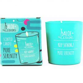 ALOE+ COLORS Pure Serenity Scented Soy Candle Κερί Σόγιας με Άρωμα Μανόλια, 220gr