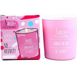 ALOE+ COLORS So Velvet Scented Soy Candle Κερί Σόγιας με Άρωμα Πούδρας, 220gr