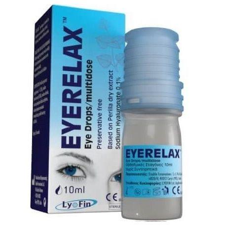 LYOFIN EyeRelax Οφθαλμικές Σταγόνες με Υαλουρονικό Νάτριο 10ml