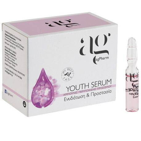 AG Pharm Youth Serum Ορός σε Αμπούλα για Ενυδάτωση & Προστασία, για μικτές & λιπαρές επιδερμίδες, 1amp x 2ml