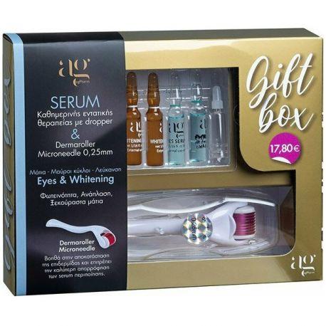 AG Pharm Gift Box Eye Serum 3x2ml, Whitening Serum 2x2ml & Derma Roller 0.25mm
