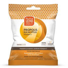 Nutralead Cough Candies Propolis Eucalyptus Vitamin C Καραμέλες για τον Βήχα με Γεύση Πορτοκάλι 40gr
