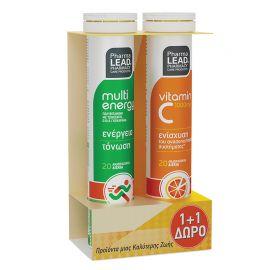 Pharmalead Multi Energy 20 αναβράζοντα δισκία + Vitamin C 1000mg 20 αναβράζοντα δισκία