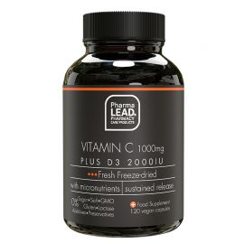 Pharmalead Black Range Vitamin C 1000mg Plus D3 2000IU 120 vcaps