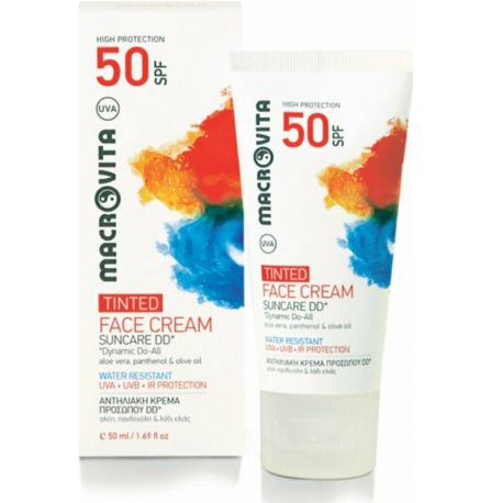 MACROVITA ΑΝΤΗΛΙΑΚΗ ΚΡΕΜΑ ΟΛΙΚΗΣ ΠΡΟΣΤΑΣΙΑΣ SPF 50+ TINTED 50 ml
