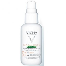 Vichy Capital Soleil UV-Clear SPF50+ Λεπτόρρευστο Αντηλιακό Προσώπου Κατά των Ατελειών & της Λιπαρότητας, 40ml