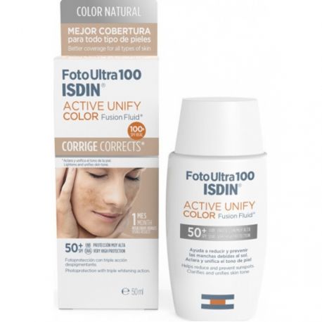 Isdin FotoUltra 100 Active Unify Color Fusion Fluid Αντηλιακή Κρέμα Προσώπου SPF50 50ml