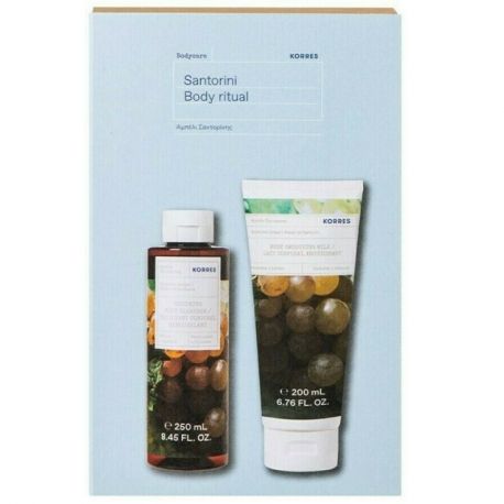 KORRES PROMO SET SANTORINI BODY RITUAL SHOWER GEL 250ML & BODY SMOOTHING MILK 200ML