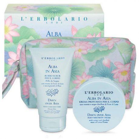 L Erbolario Alba in Asia Bag Body Scrub 50ml & Body Cream 75ml