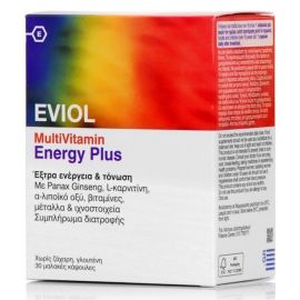 Eviol MultiVitamin Energy Plus Βιταμίνη για Ενέργεια 30 μαλακές κάψουλες