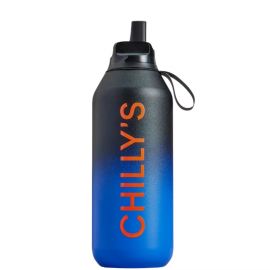 Chilly's Series 2 Sport Μπουκάλι Θερμός με Καλαμάκι MIDNIGHT 500ml