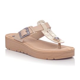 Sunshine Γυναικεία ανατομικά σανδάλια Beige 2555