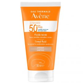 AVENE Fluide Tinted Αδιάβροχη Αντηλιακή Κρέμα Προσώπου SPF50 με Χρώμα 50ml
