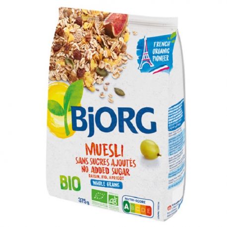 BJORG Μούσλι με Φρούτα χωρίς ζάχαρη 375γρ